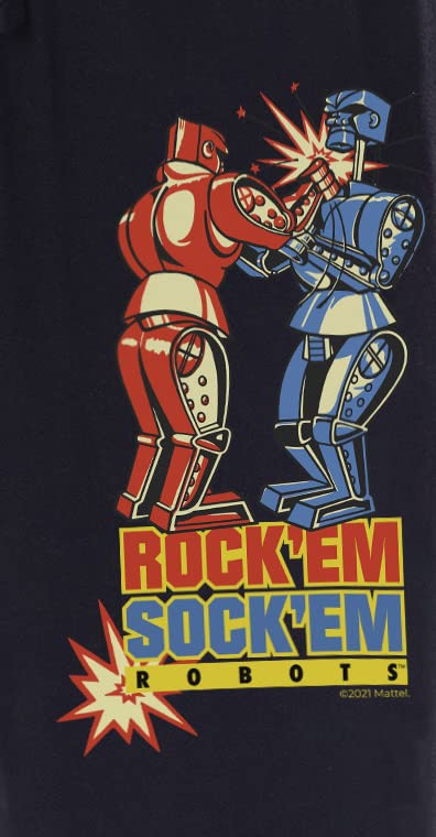 Mattel Men's Classic Rock 'Em Sock 'Em Robots Sleep Pajama Pants - Comfortable Lounge Pants for Relaxing at Home, Gaming Nights & Gift Giving