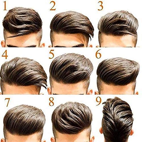 Premium Glan Natural Black USA Base Human Hair Toupee for Men - Realistic Hair System & Hair Patch - Multiple Styles Available + Free Neem Wood Comb & 4 Hair Patch Clips (9X6) - Perfect for Hair Loss Solutions, Cosplay & Daily Wear