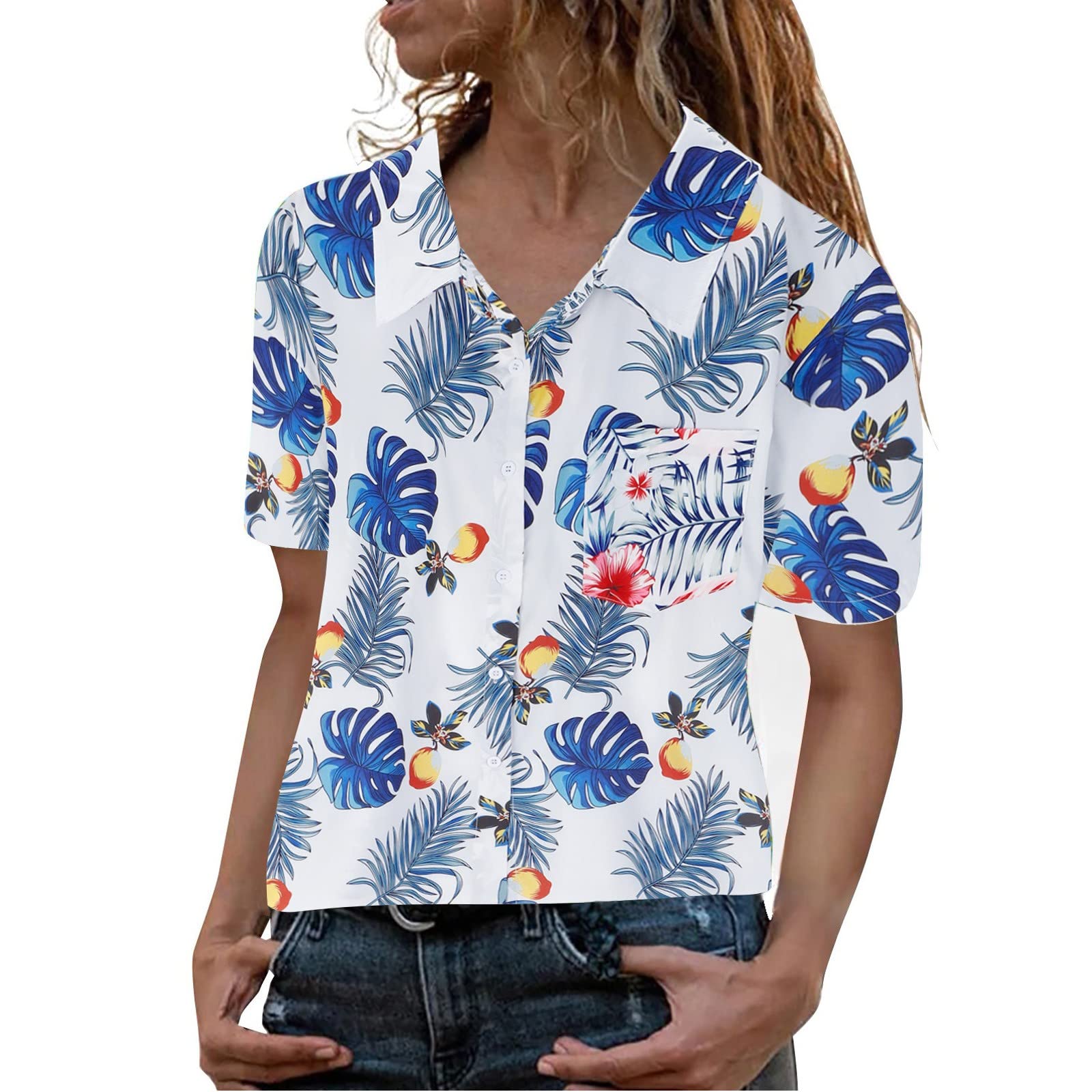 Women's Floral Print Casual Tunic Top - Crewneck Workout Tank Tops for Summer & Fall | Gym, Yoga, Running & Everyday Wear