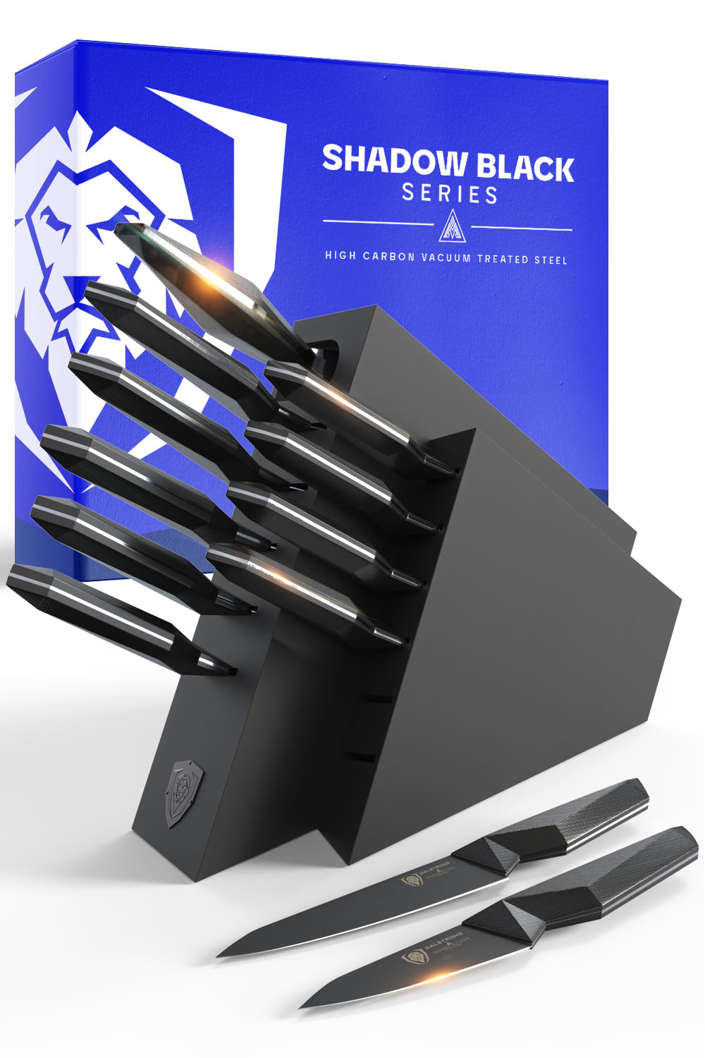 12-Piece Knife Block Set - Shadow Black Series - NSF Certified - Dalstrong - Perfect for Professional Chefs & Home Cooking Enthusiasts