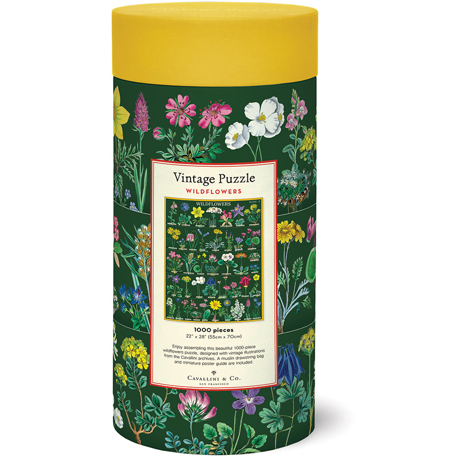 Cavallini & Co 1000-Piece Wildflowers 2 Jigsaw Puzzle for Adults - Challenging Floral Landscape Puzzle for Home Decor, Relaxation & Family Game Night