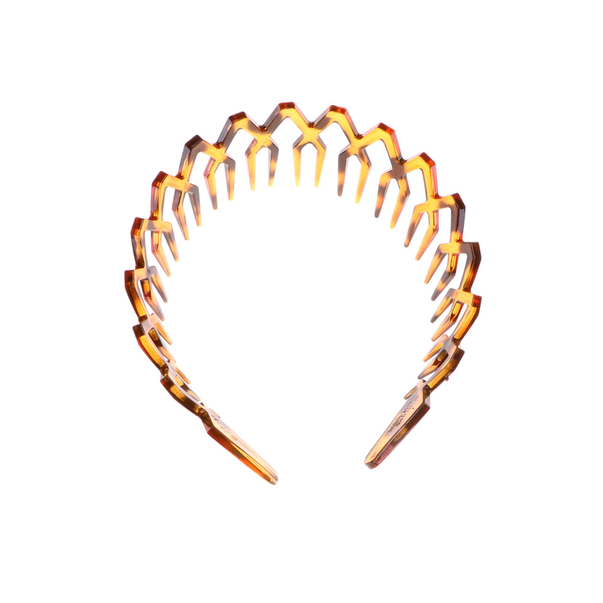 Unisex Plastic Shark Tooth Headband - Zigzag Hair Comb Hairband for Women & Men - Brown Hair Hoop Accessory for Costume Parties & Halloween