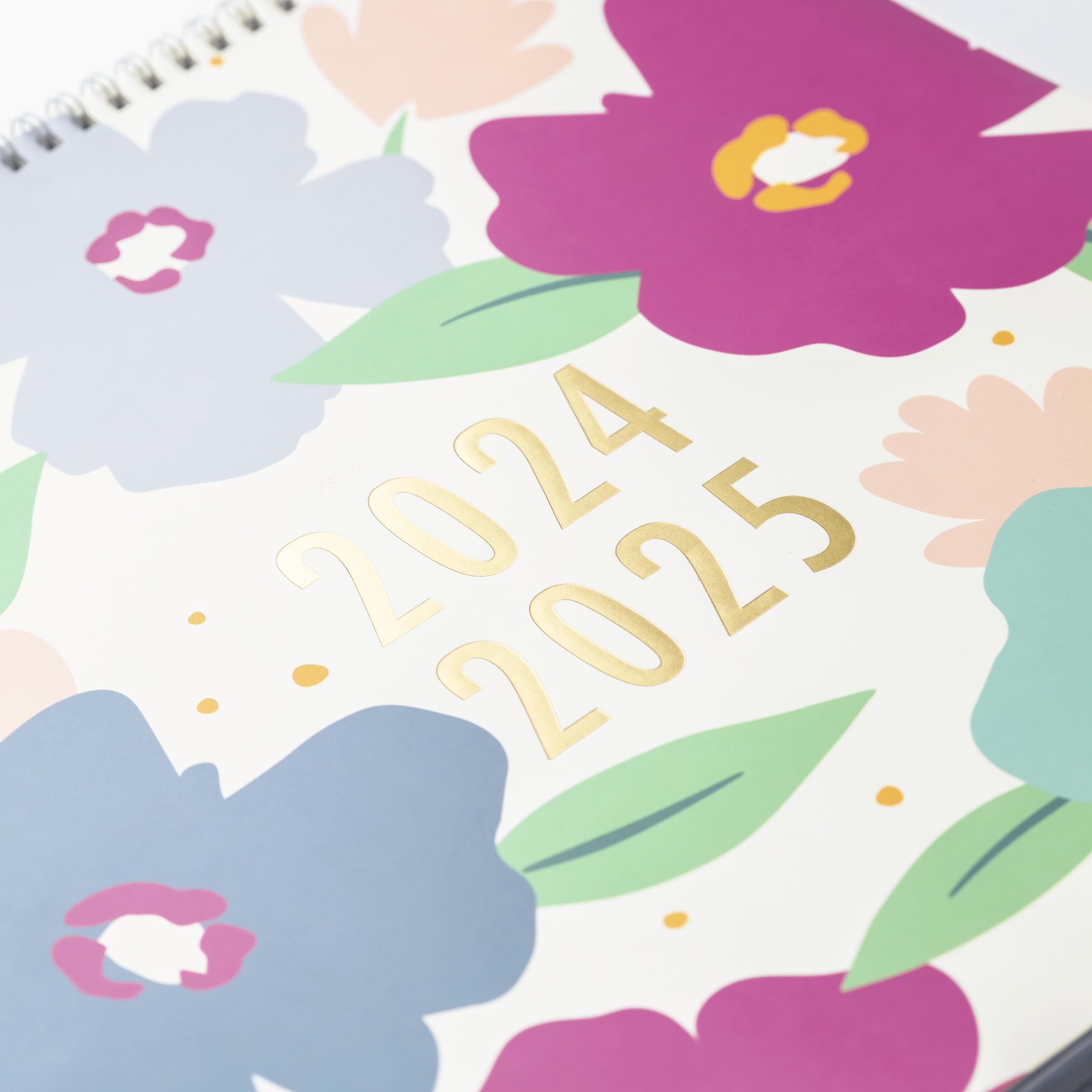Busy B 17-Month Family Wall Calendar August 2024 - December 2025 | Floral Design Wall Planner with 5 Schedules, Tear-Off Shopping Lists & 17 Monthly Pockets | FSC Certified | Perfect for Home, Office & Classroom Organization