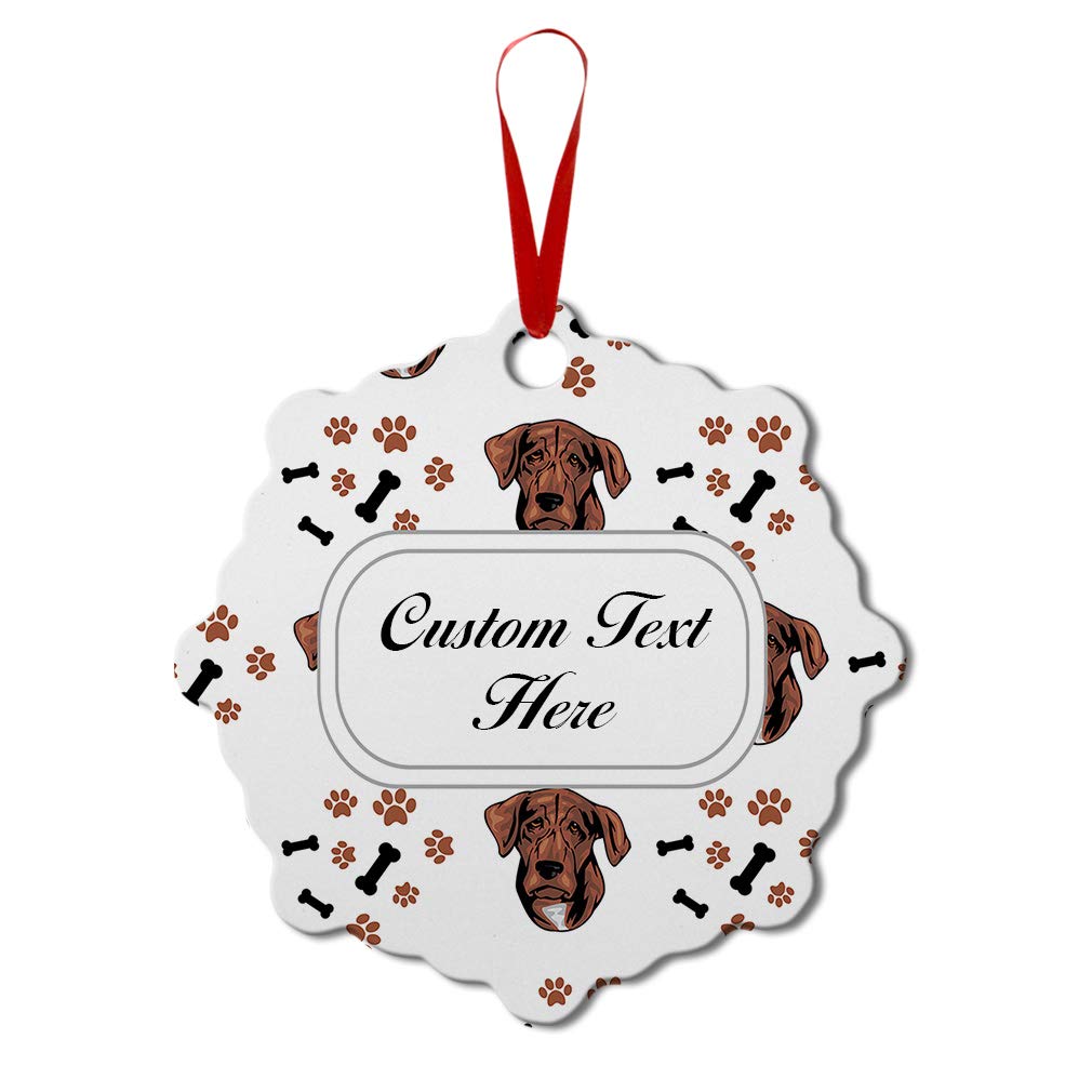 Handmade Aluminum Christmas Ornament - Tennessee Brindle Dog Design - Holiday Tree Decoration - Personalized Engraved Gift for Pet Lovers - Perfect for Xmas Tree Decor, Home & Office Festive Decorations
