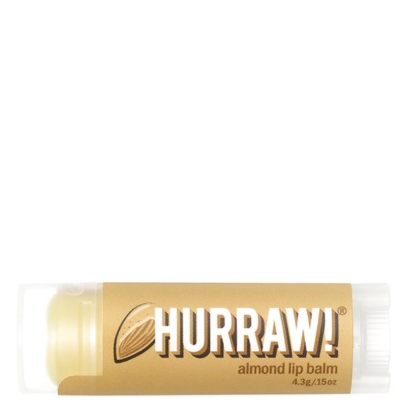 Hurraw! Almond Lip Balm - Organic, Vegan & Moisturizing for Dry, Chapped Lips - Perfect for Winter, Hiking & Daily Hydration