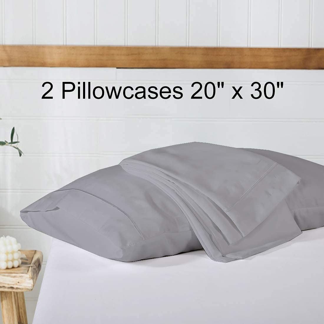 Premium Ultra-Soft Microfiber Twin XL Sheet Set - Deep Pocket College Dorm Bedding - Double Brushed Extra Long Sheets for Comfortable Sleep (Light Grey) - Perfect for Dorms, Guest Rooms & Small Spaces