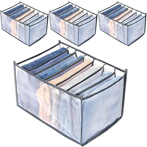 4PCS(Thin Jeans Grids,Gray)