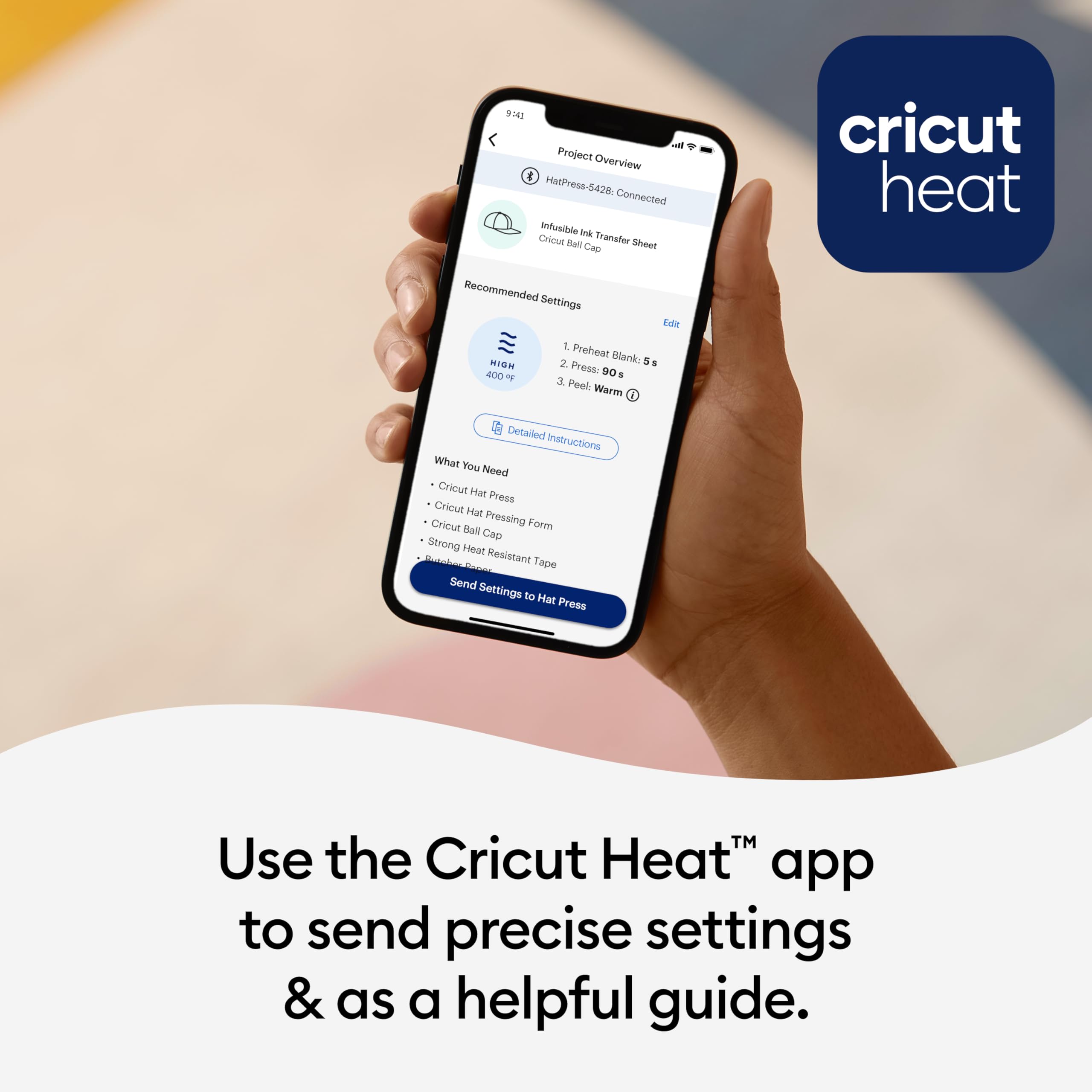Cricut Hat Press - Smart Heat Press Machine for Custom Hats | Bundle with 12 Blank Hats | Perfect for DIY Crafts, Small Business & Personalized Gifts