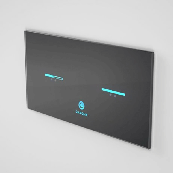 Caroma Smart Command Touchless Invisi II Button Black - Modern Touchless Flush Button for Smart Toilets, Bathroom & Commercial Spaces