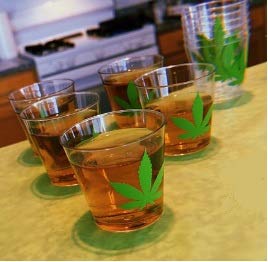 420 Party Supplies - 24-Pack Marijuana Leaf Plastic Shot Glasses for Cannabis Themed Parties, Bachelorette Events & Stoner Decor (Green) - Perfect for 4/20 Celebrations, Weed Weddings & Dispensary Promotions