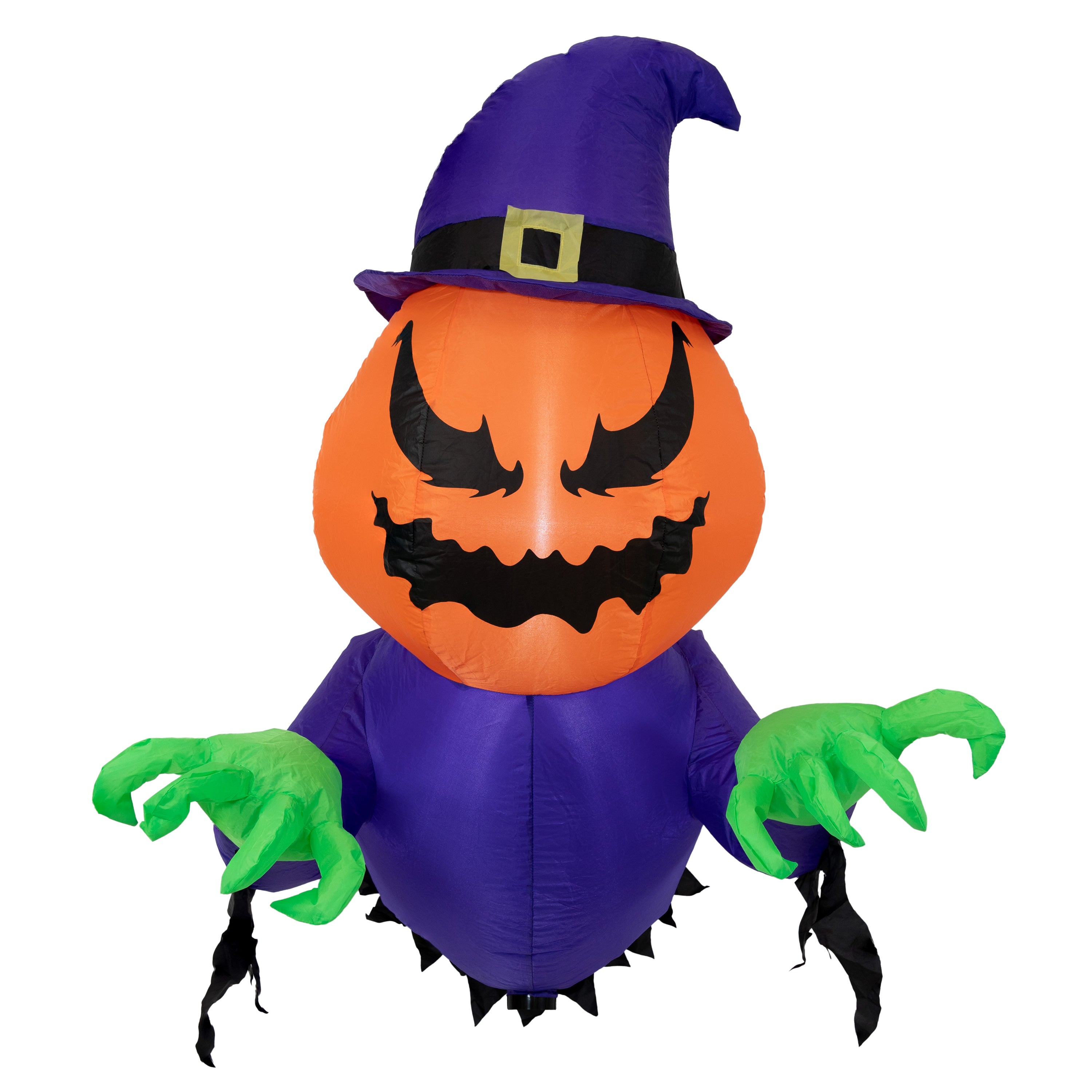 Sunnydaze Pumpkin Jack & Haunted Harold Inflatable Halloween Decorations - Outdoor Yard Decor for Spooky Party, Haunted House & Halloween Festivities