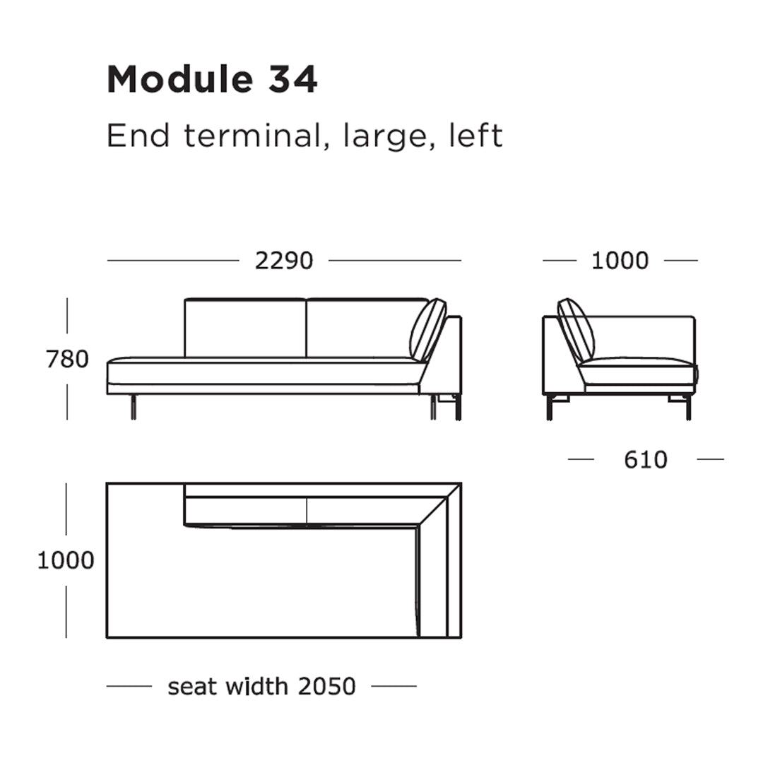 Modular Sofa Set - Edge V1 Contemporary Sectional Couch with 33 & 38 Modules | Perfect for Living Room, Lounge & Modern Home Decor