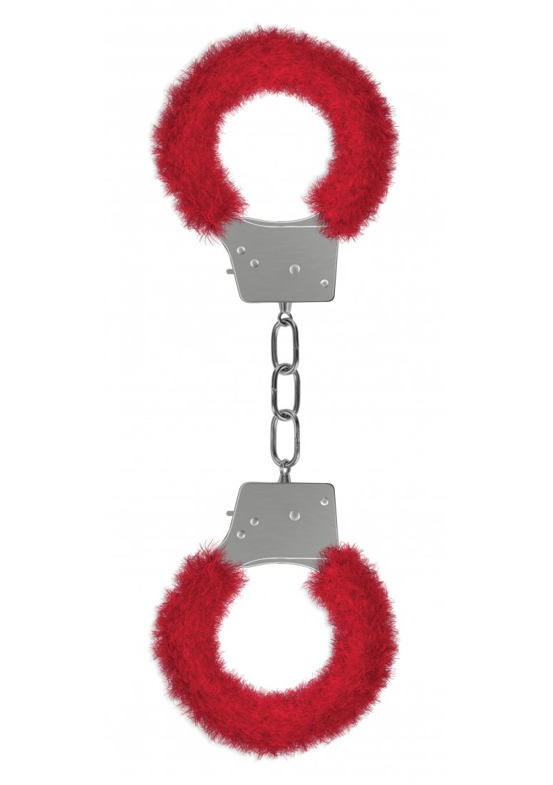 Soft Furry Handcuffs for Beginners - OU002RED - Comfortable & Playful Restraints for Couples, Roleplay & BDSM Fun