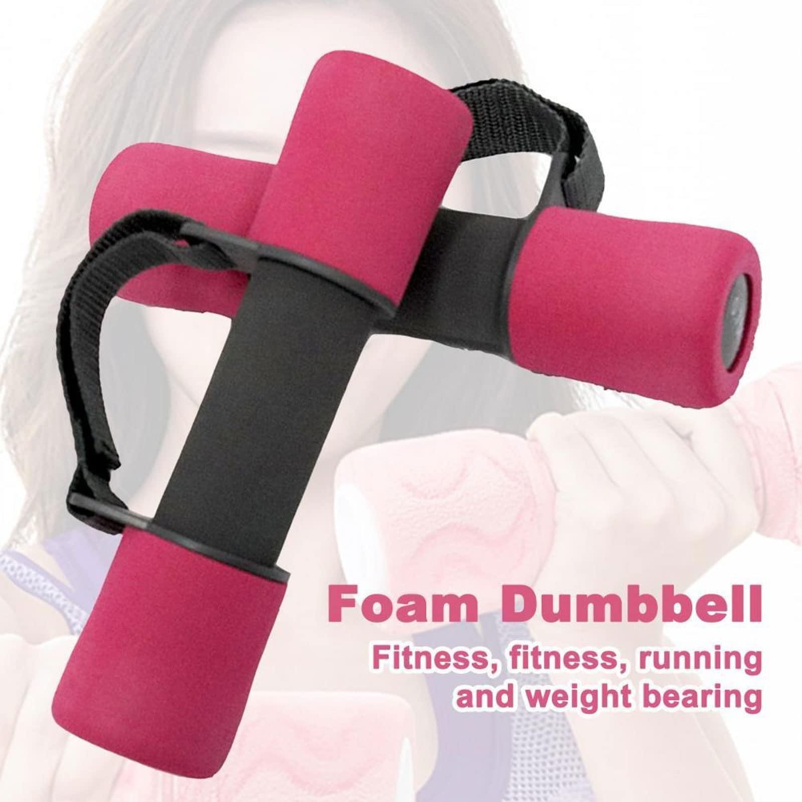 CHDWEY Adjustable Non-Slip Foam Dumbbell Set with Hand Straps - Round Head Home Gym Equipment for Strength Training & Fitness Workouts | Perfect for Home Exercise, Weight Lifting & Muscle Building