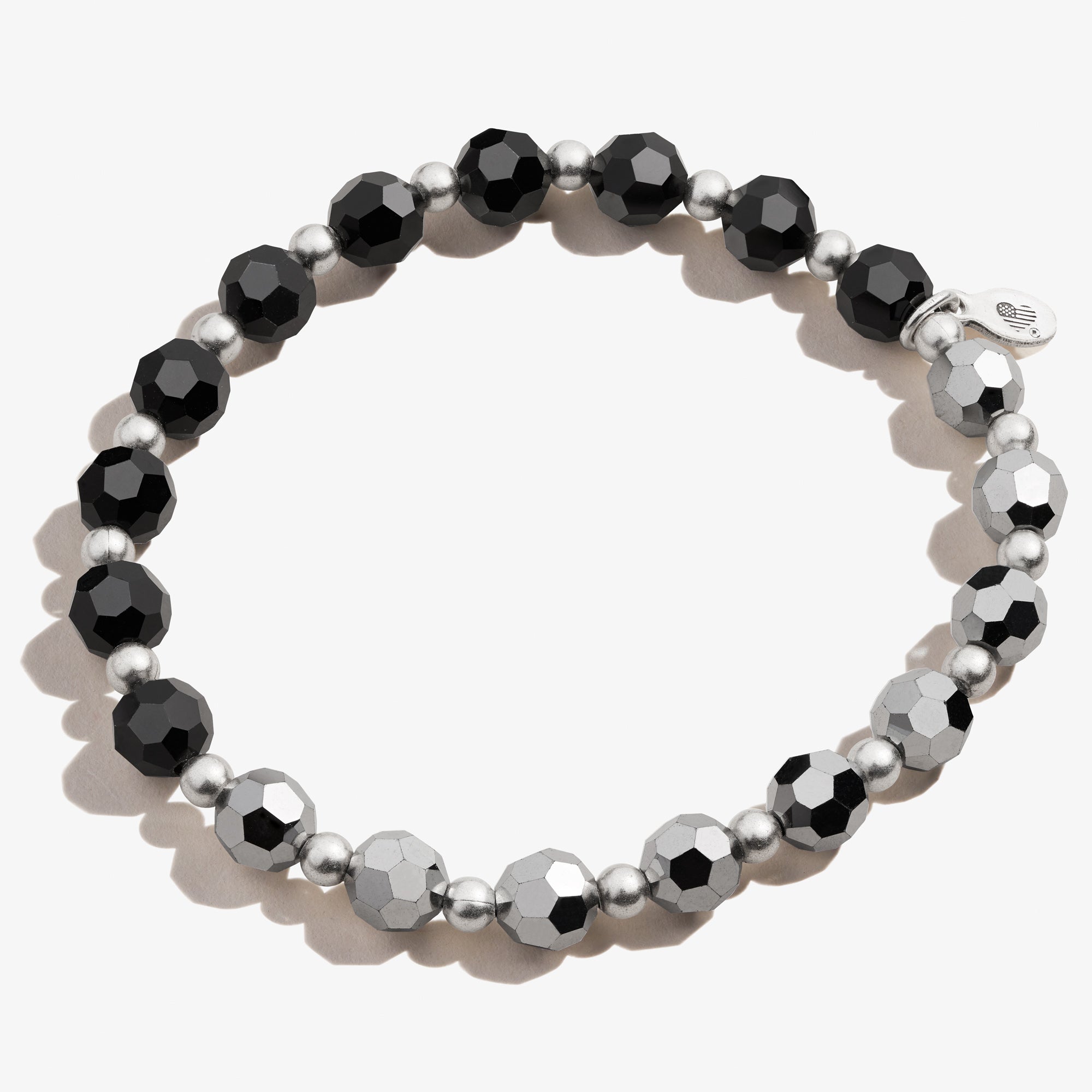 Smoky Crystal Stretch Bracelet for Women - Adjustable Elastic Beaded Bangle for Yoga, Meditation & Everyday Wear