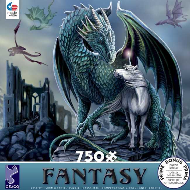 Ceaco Fantasy Assorted Oversize 750-Piece Jigsaw Puzzle - Perfect for Family Game Nights & Relaxing Activities