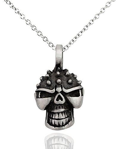 Gothic Skull-2-Pewter-Chain
