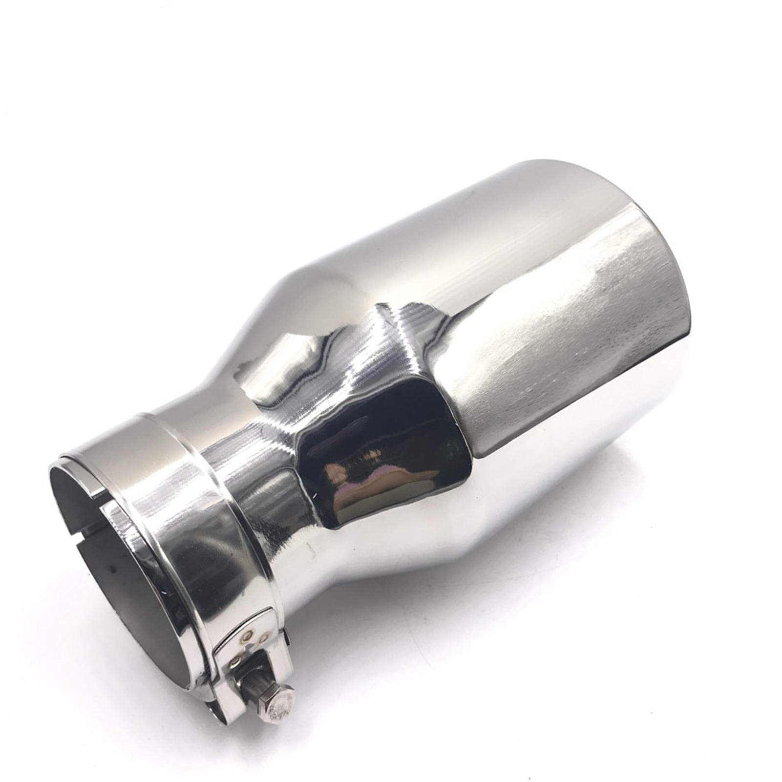 NkeGS Universal 63mm-101mm Stainless Steel Car Exhaust Tip - Round Rear Muffler Pipe for Enhanced Vehicle Style & Performance - Perfect for Car Enthusiasts & Custom Builds