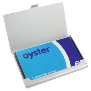 Azeeda Elegant 'Forget-Me-Not Flower' Business Card Holder & Credit Card Wallet - Stylish Metal Card Case for Professionals, CH00017495 - Perfect for Office, Meetings & Networking Events
