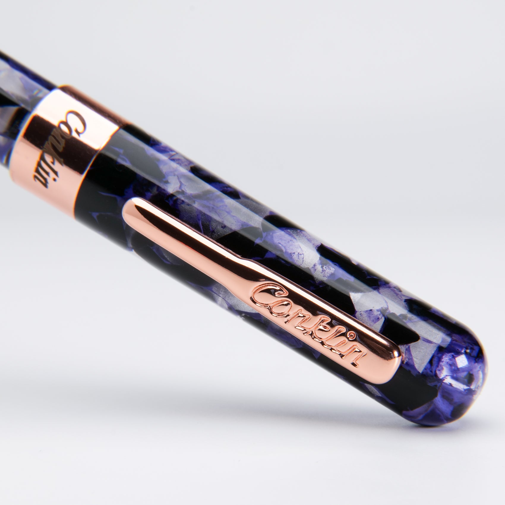 Conklin Mark Twain Crescent Filler Fountain Pen - Purple Fusion Limited Edition - Luxury Writing Pen for Calligraphy, Journaling & Gift Giving