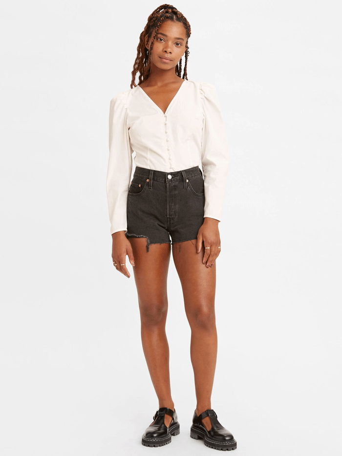 Levi's Women's 501 Original Shorts in Lunar Black - Classic Denim Shorts for Casual Wear, Summer Outfits & Everyday Style