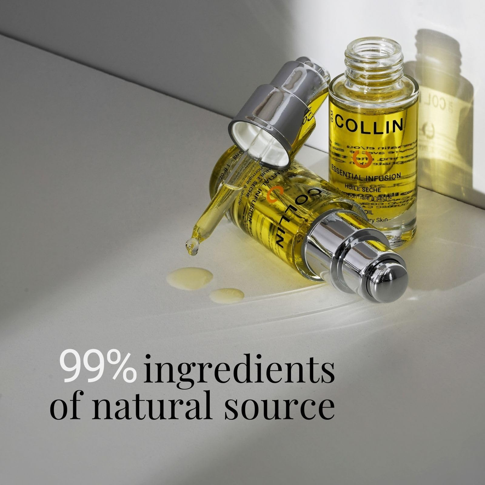 G.M. Collin Essential Infusion Dry Oil for Face & Body - 1 oz Lightweight Hydrating Treatment | Perfect for Daily Moisturizing, Massage & Aromatherapy
