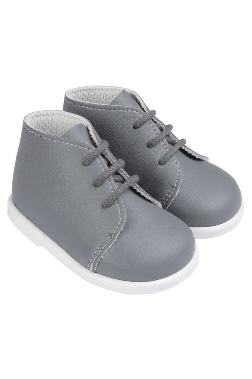 Grey Hard Sole Boots for Women - Comfortable & Durable Winter Boots for Walking, Hiking & Outdoor Activities