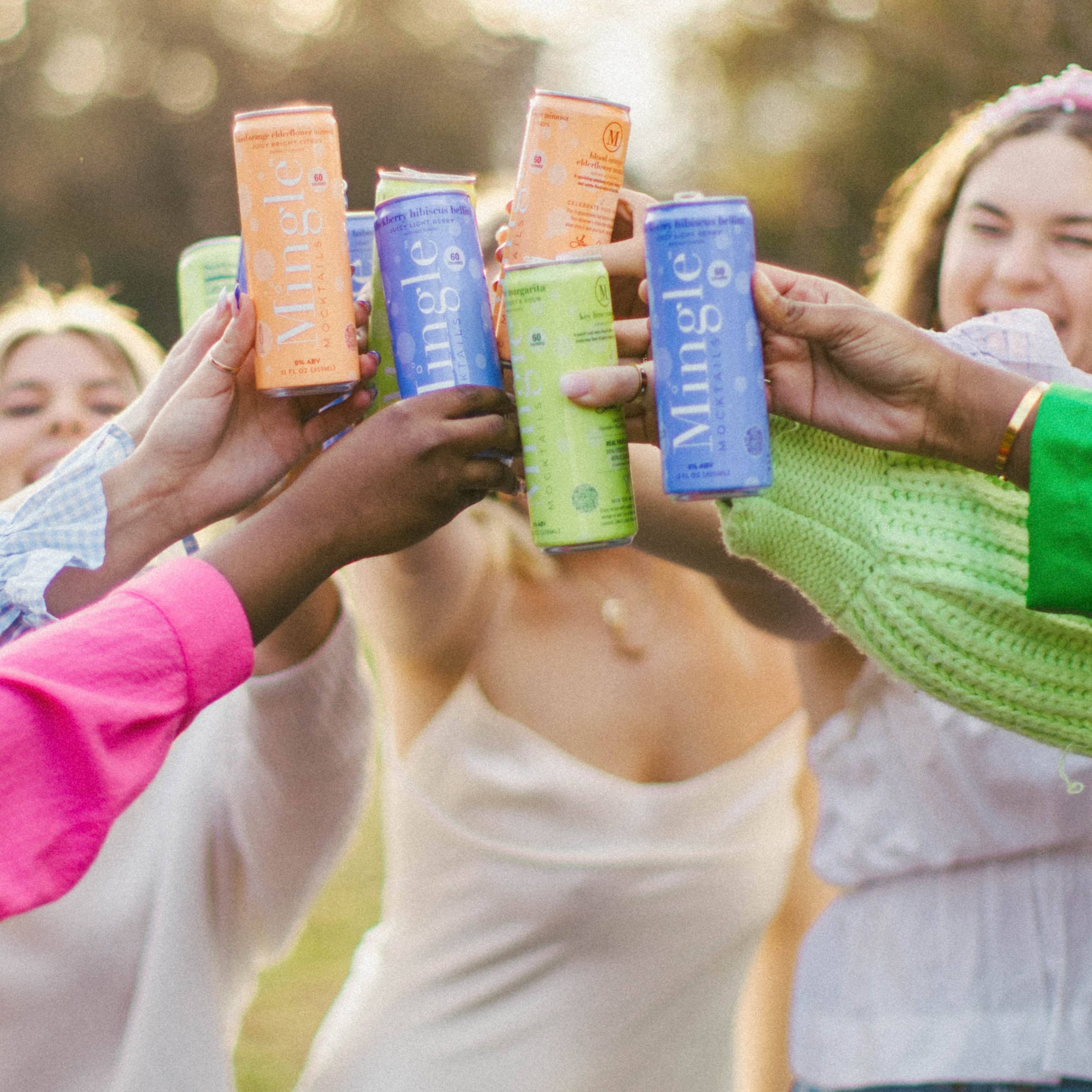Mingle Mocktails Cucumber Melon Mojito Non-Alcoholic Drink Mix - 24 Pack (6x4 12oz Cartons) - Refreshing Summer Beverage for Parties, BBQs & Poolside Relaxation