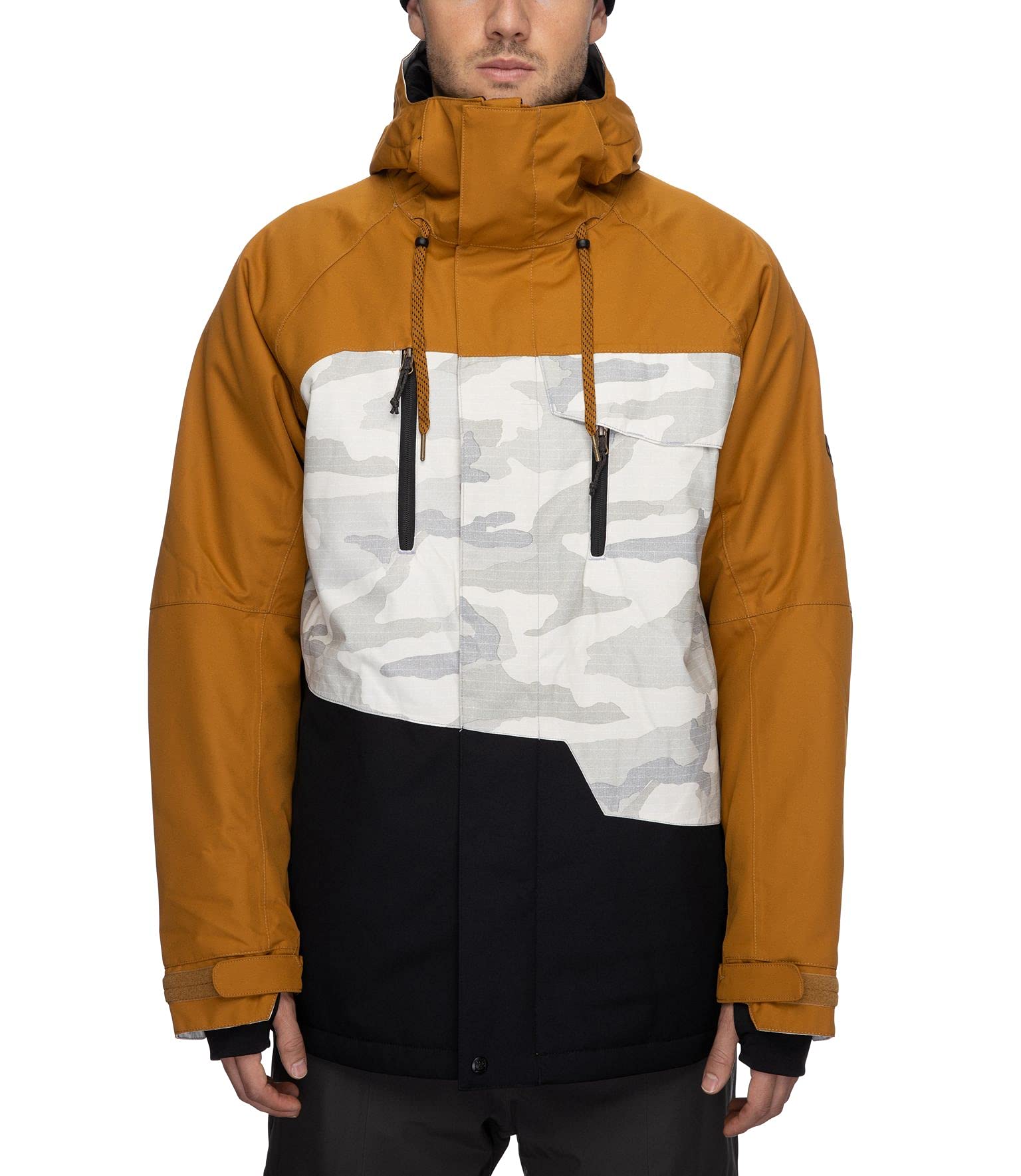 686 Men's Geo Insulated Jacket - Waterproof Winter Jacket for Men, Lightweight Warm Puffer Coat with Hood - Perfect for Skiing, Snowboarding & Outdoor Adventures