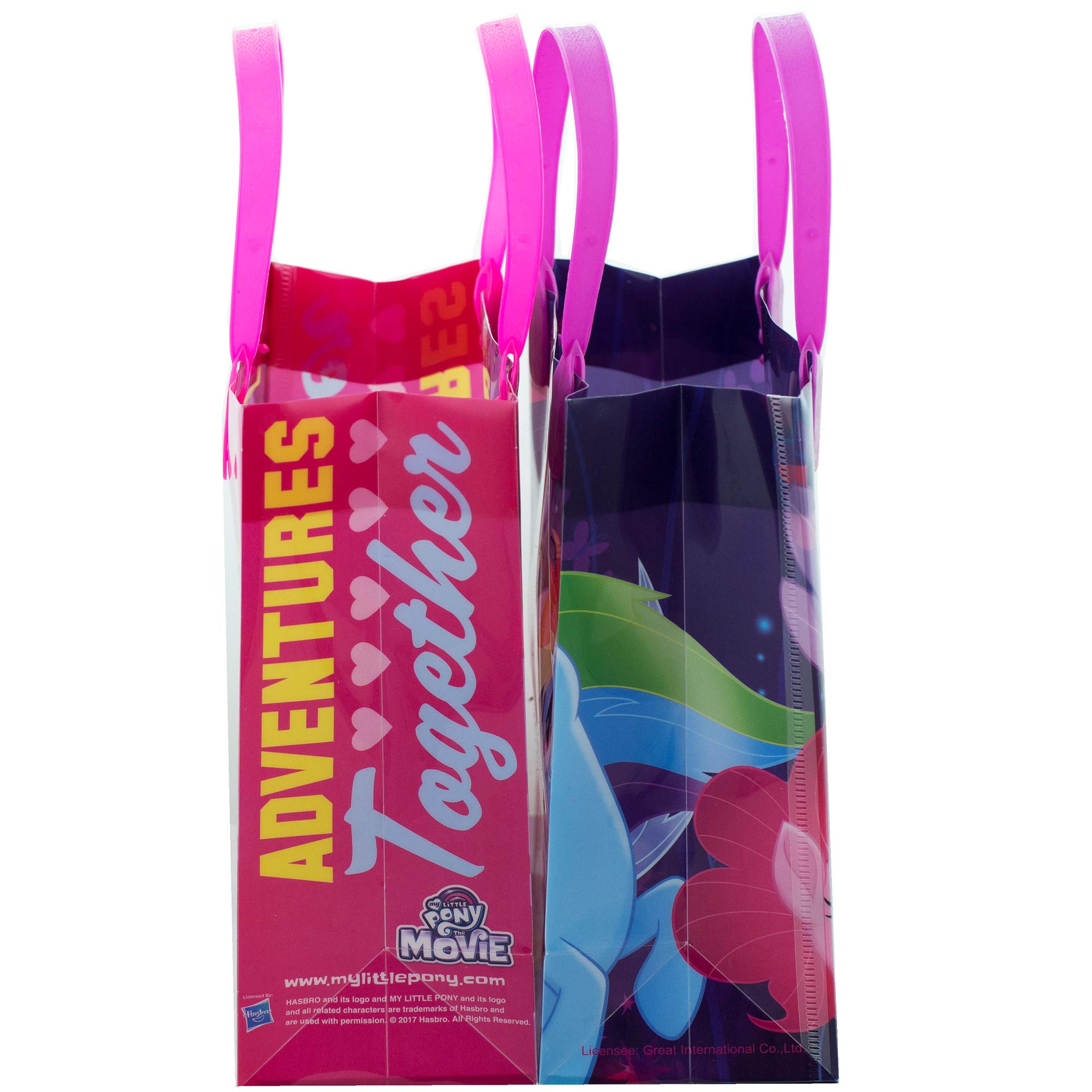Little Pony Join The Fun - 12 Pack Licensed Reusable 8 Inch Medium Party Favor Bags for Birthday, Baby Shower & Holiday Gift Giving