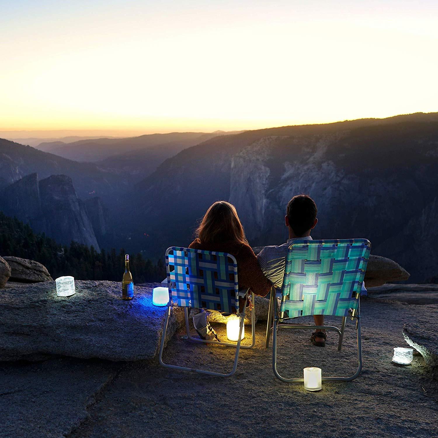 MPOWERD Luci Color Inflatable Solar Lantern - Waterproof, Portable & Rechargeable Outdoor Light with Sparkle Finish for Camping, Hiking, Beach & Emergency Use