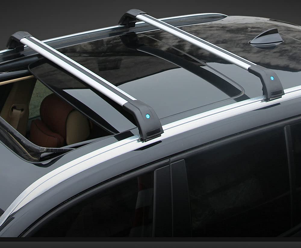 FANTE 2-Piece Lockable Crossbar Roof Rack System for Hyundai Santa Fe 2019-2022 - Silver & Black Luggage Carrier for SUVs | Perfect for Road Trips, Camping Gear & Outdoor Adventures