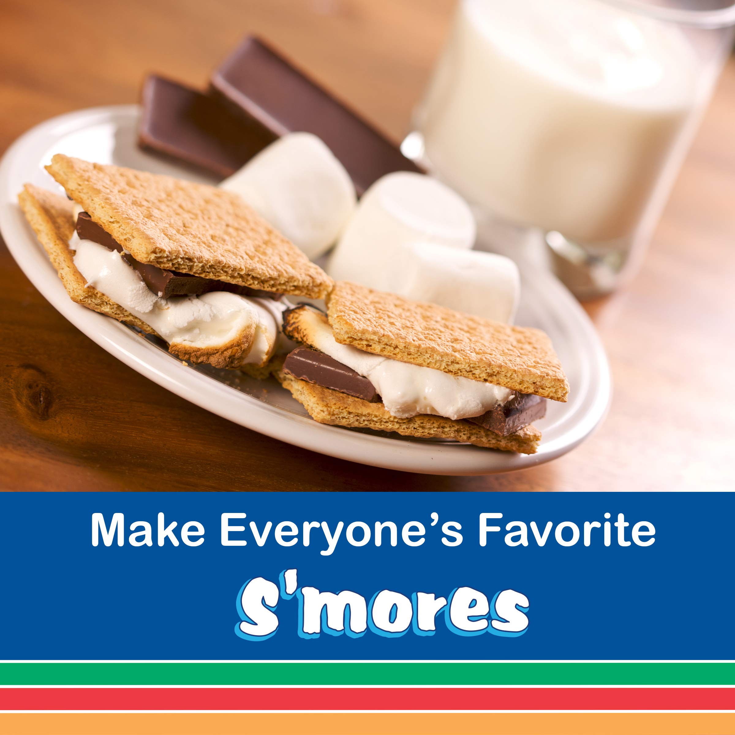 Jet-Puffed S'moreMallows Marshmallows - 17.5 oz Bag of Fluffy Campfire Treats for S'mores, Hot Cocoa & Baking | Perfect for Outdoor Adventures & Family Gatherings
