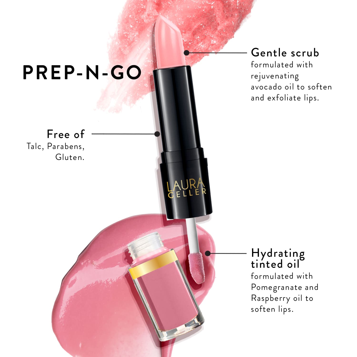 Prep n Go Lip Scrub & Tint Duo Set - Exfoliating & Moisturizing Lip Care for Soft, Smooth Lips - Perfect for Daily Use, Travel & On-the-Go Beauty Routine