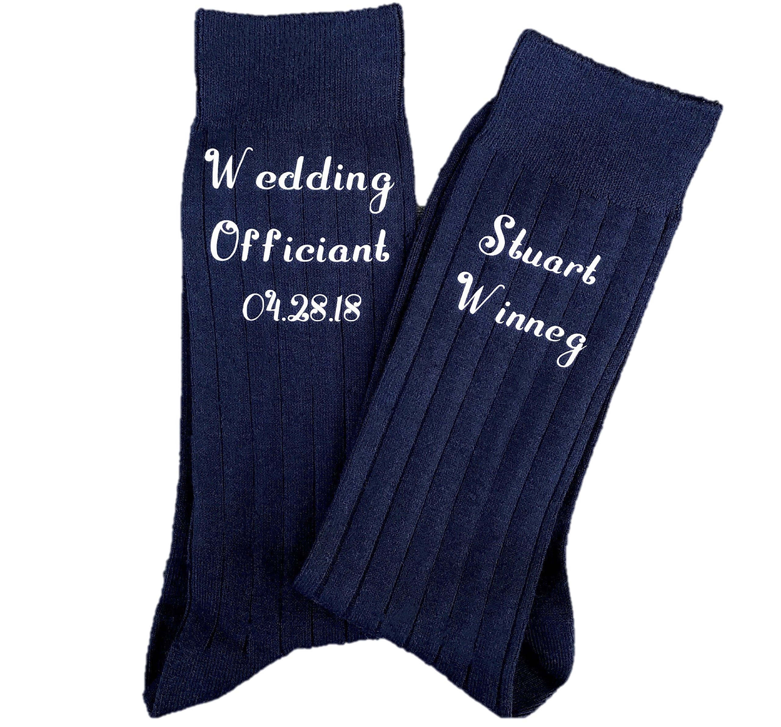 Officiant Gift Socks for Wedding Officiant - 4 Color Options - Perfect for Ceremonies, Rehearsals & Special Occasions
