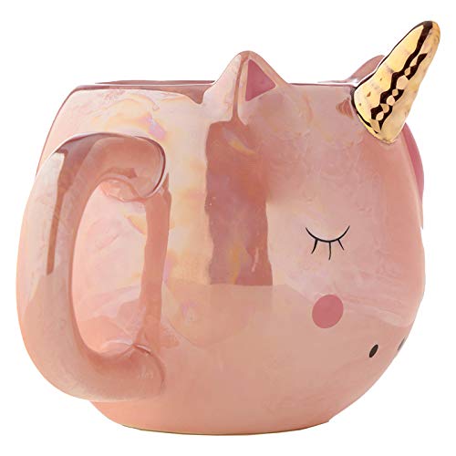 Enchanted Rainbows Unicorn Ceramic Mug - 15oz Cute Coffee Cup with Handle, Perfect for Kids & Adults - Great for Hot Drinks, Gifts, and Fantasy Themed Parties