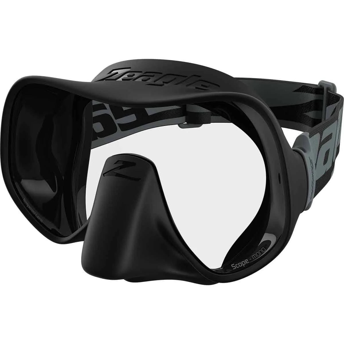Zeagle Scope Mono Diving Mask - Premium Single Lens Snorkeling & Scuba Mask for Adults - Perfect for Underwater Exploration, Spearfishing, and Marine Life Observation