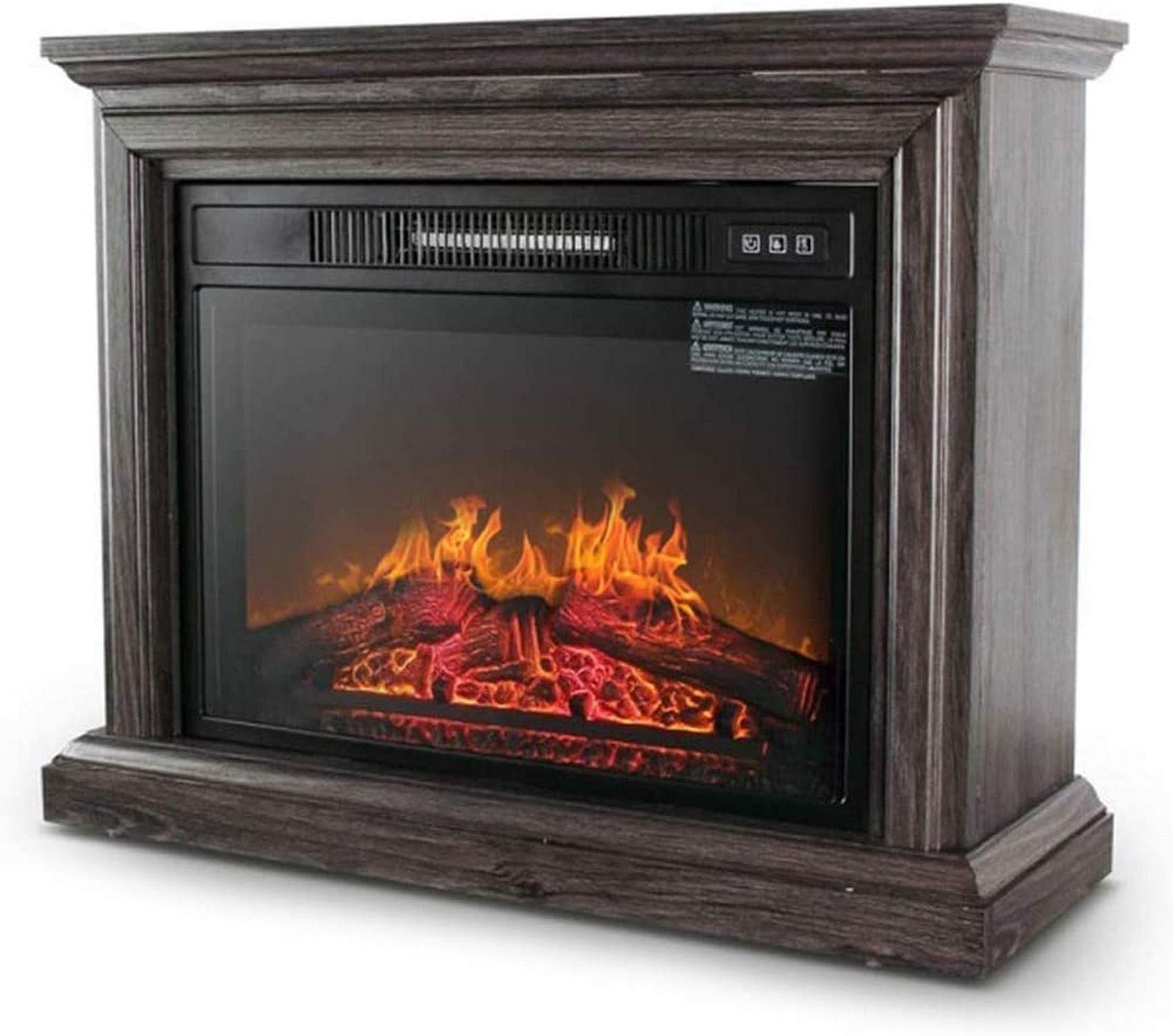 Realistic LED Flame Electric Fireplace Heater - 1400W Freestanding with Remote Control for Living Room, Bedroom & Office | Energy Efficient & Safe Heating
