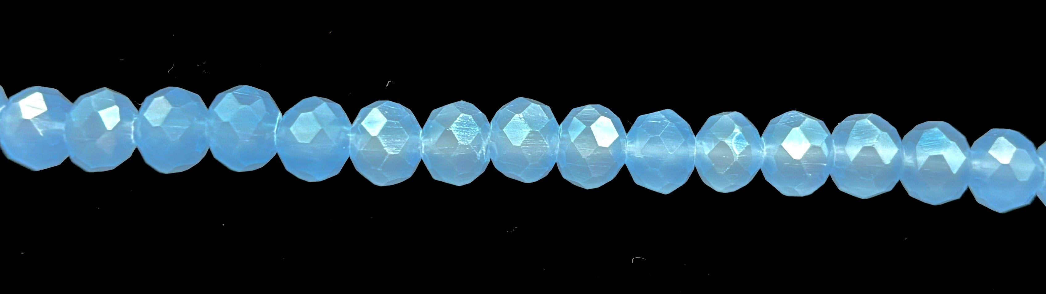 Blue Crystal Bead Strands for Jewelry Making - DIY Necklace Bracelet Craft Supplies | Perfect for Beading, Wedding Decor, Gift Wrapping