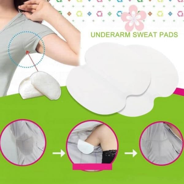 Disposable Underarm Sweat Pads for Men & Women - 10 Pack Highly Absorbent Cotton, Hypoallergenic & Antibacterial Protection - Stay Fresh & Dry All Day for Workouts, Office & Daily Activities