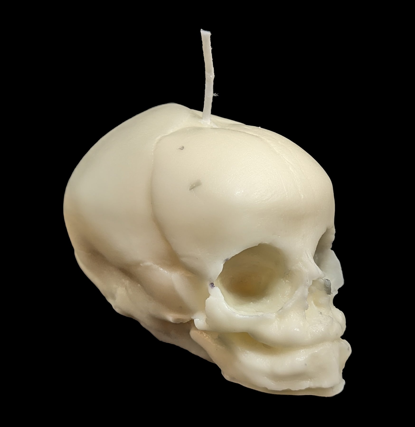 Fetal Skull Candle - Gothic Decor, Halloween Prop, Witchcraft Altar, Spooky Home Decor for Horror Theme Parties & Dark Aesthetic Rooms