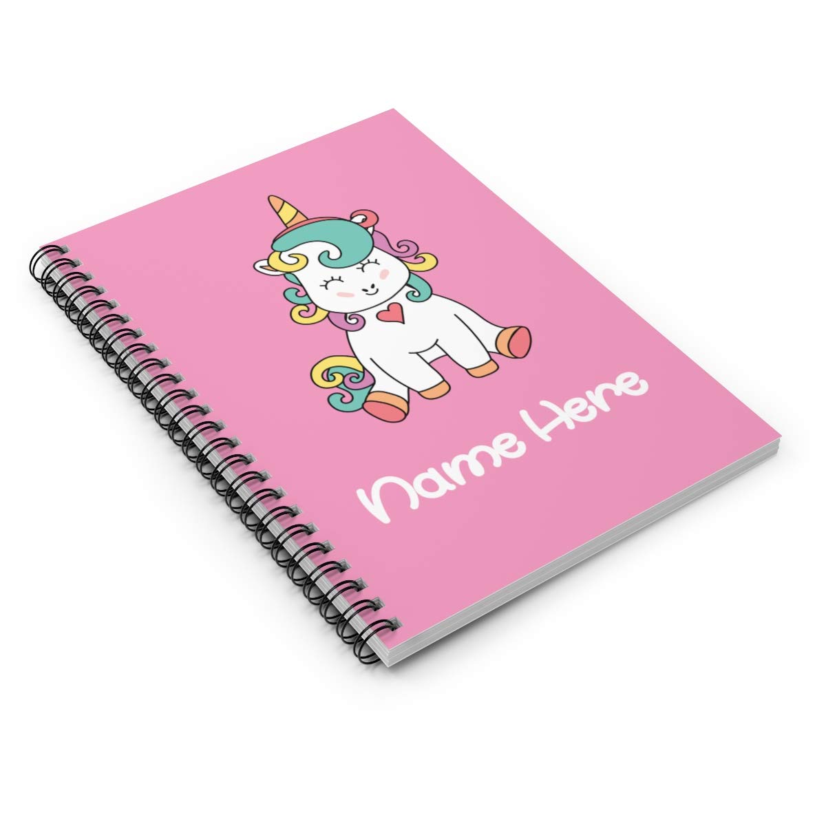 Custom Pink Unicorn Spiral Notebook - Personalized Journal for Kids, Teens & Women | Cute School Supplies, Birthday Gifts & Diary Writing