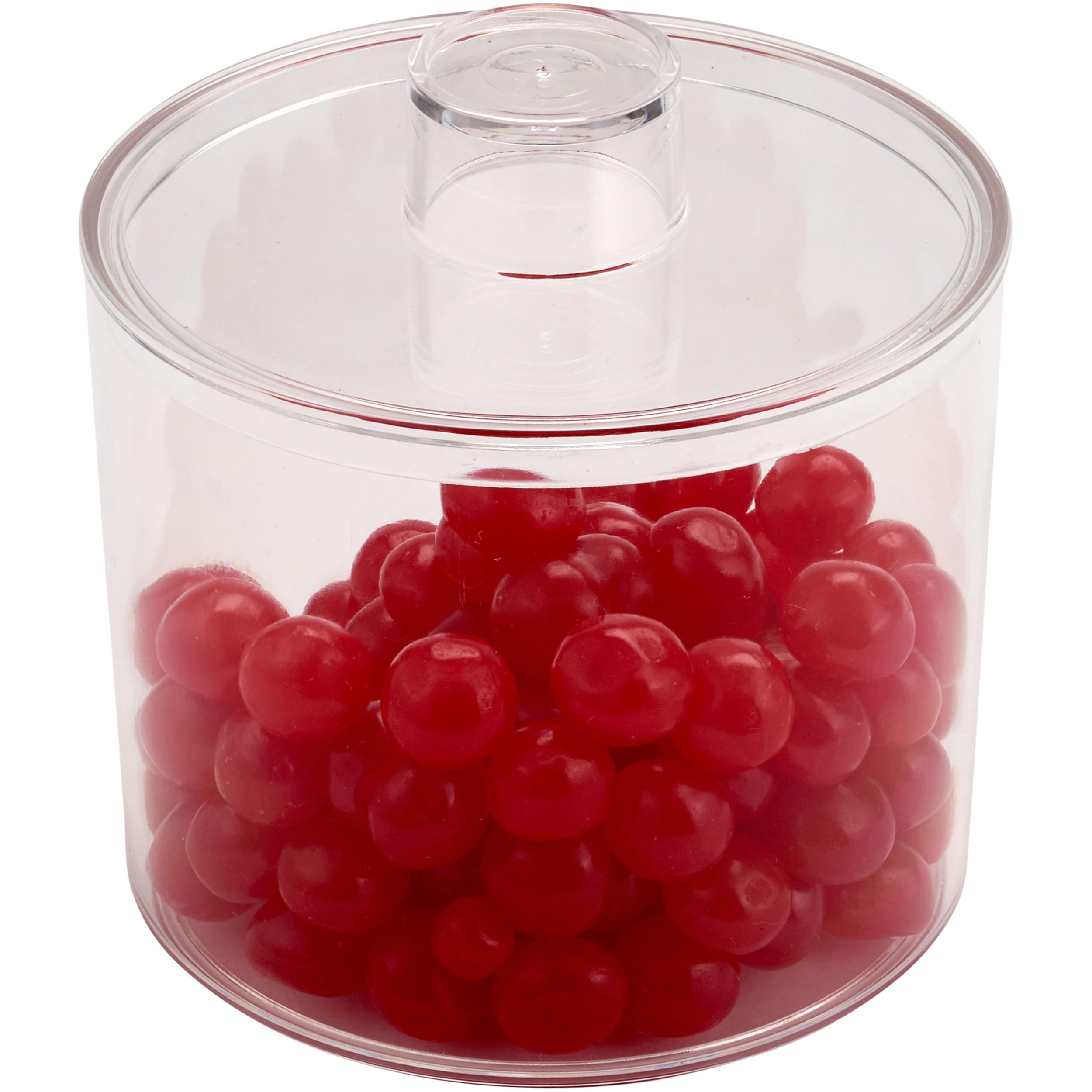 Pioneer Plastics 273C Clear Round Plastic Food Storage Containers with Lids - 4.06