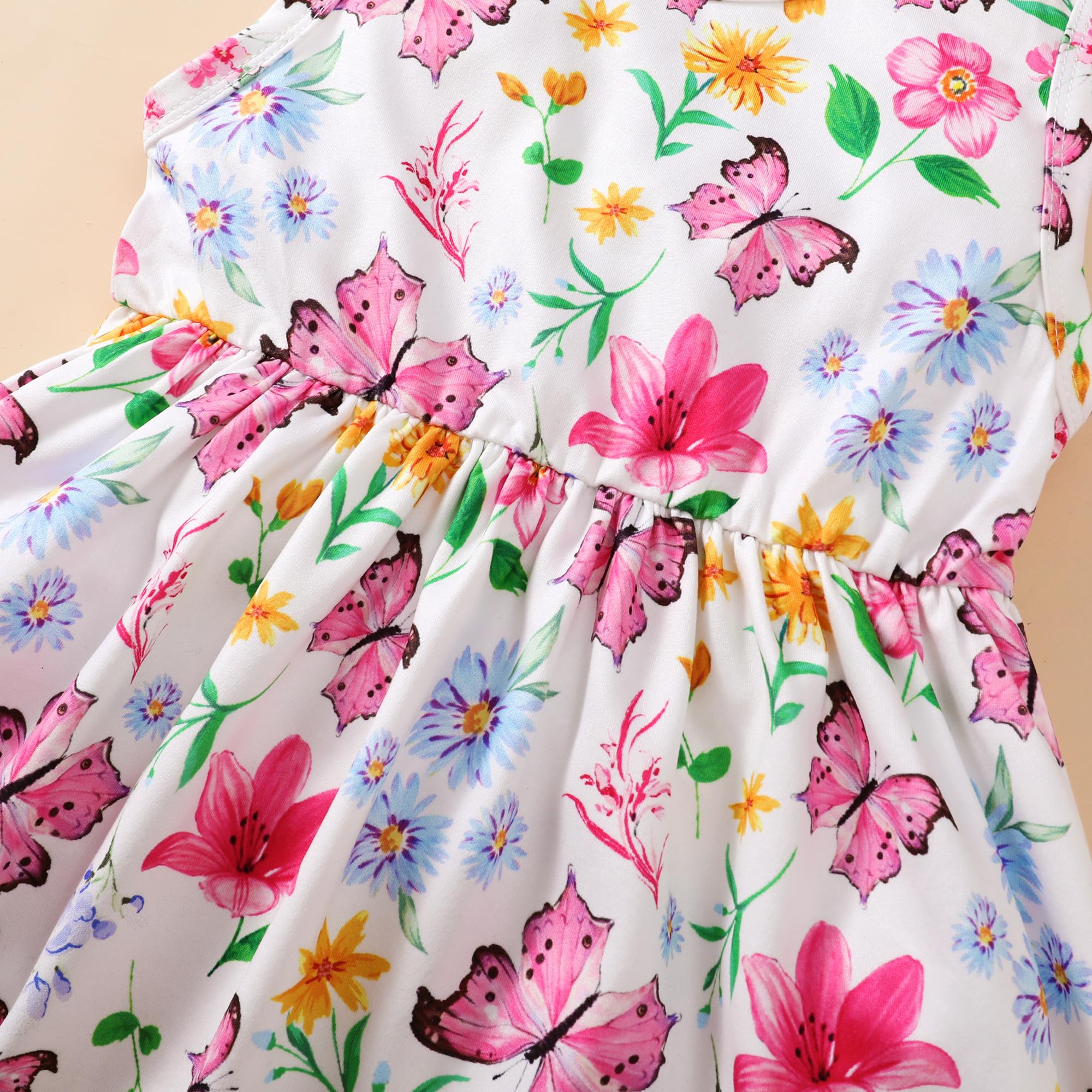 Floral Print Sleeveless Tank Dress & Bolero Cardigan 2-Piece Outfit for Girls - Spring & Summer Casual Wear, Birthday Party, Photo Shoot
