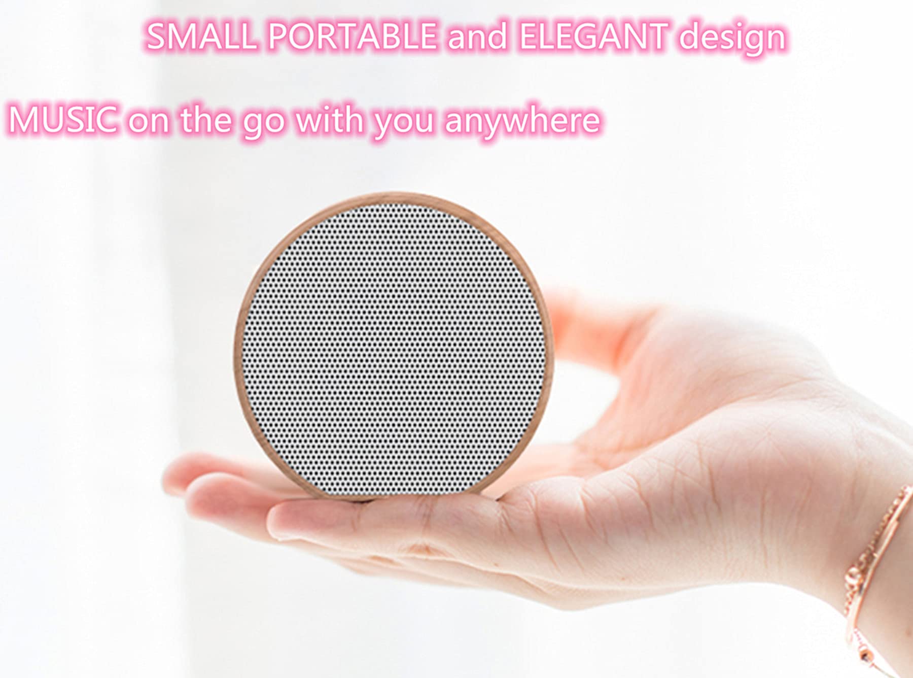 Portable Bluetooth Speaker with IPX4 Waterproof - Wireless Speakers for Home, Office, Bookshelf, Outdoor, Travel & Camping | HD Sound, Compact Size, White | Perfect for Pool Parties, Beach Trips & Backyard Gatherings