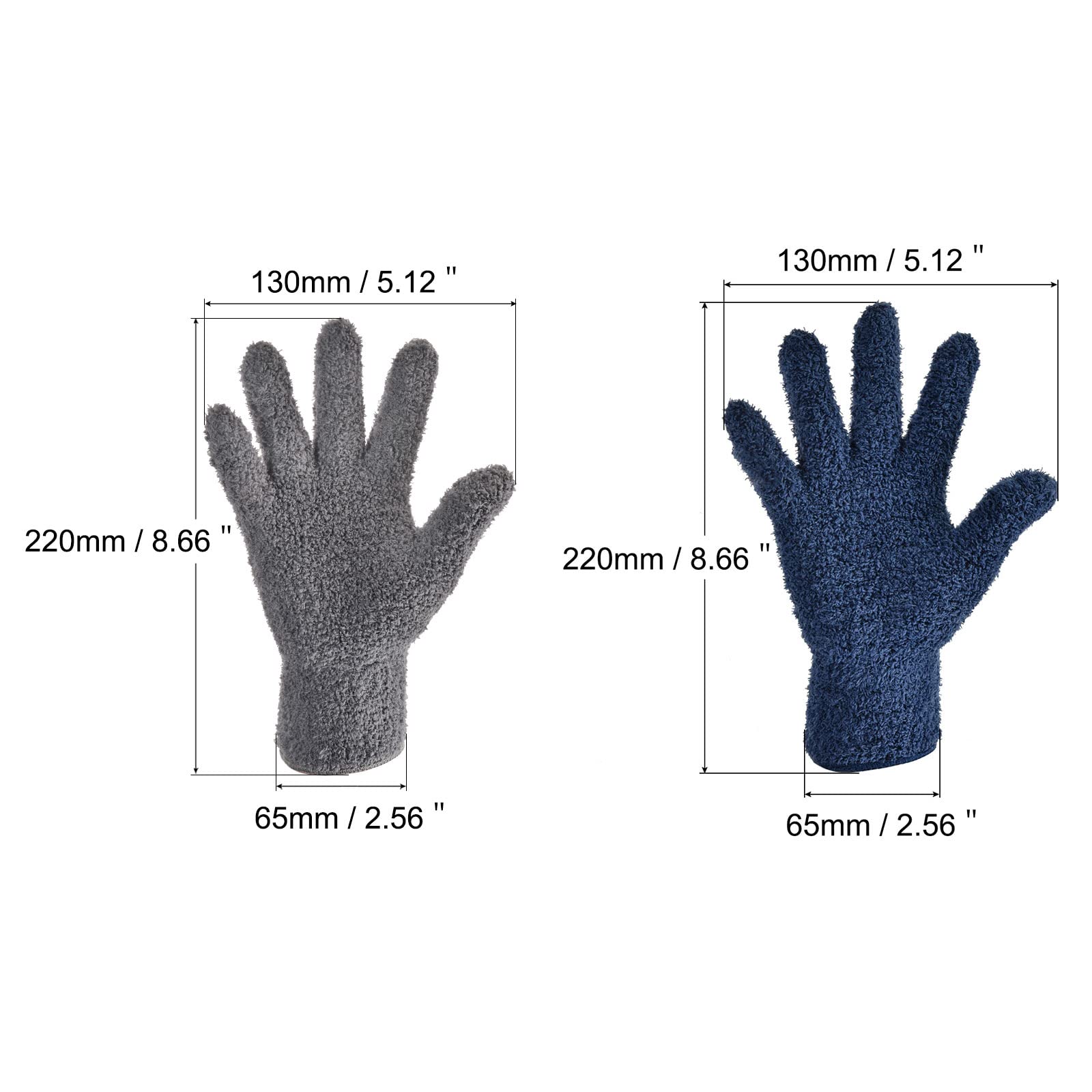 Meccanity Microfiber Cleaning Gloves - Dusting Mittens for Windows, Blinds, Lamps & Plants | Perfect for Home, Office & Car Cleaning