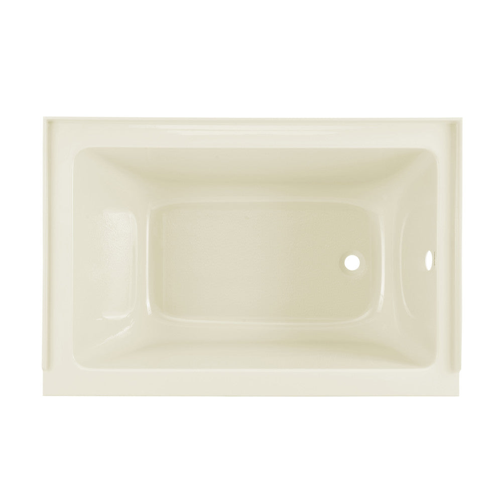 Voltaire 48 x 32 Right Hand Drain Alcove Bathtub in Bisque - Perfect for Small Bathrooms & Space-Saving Soaking