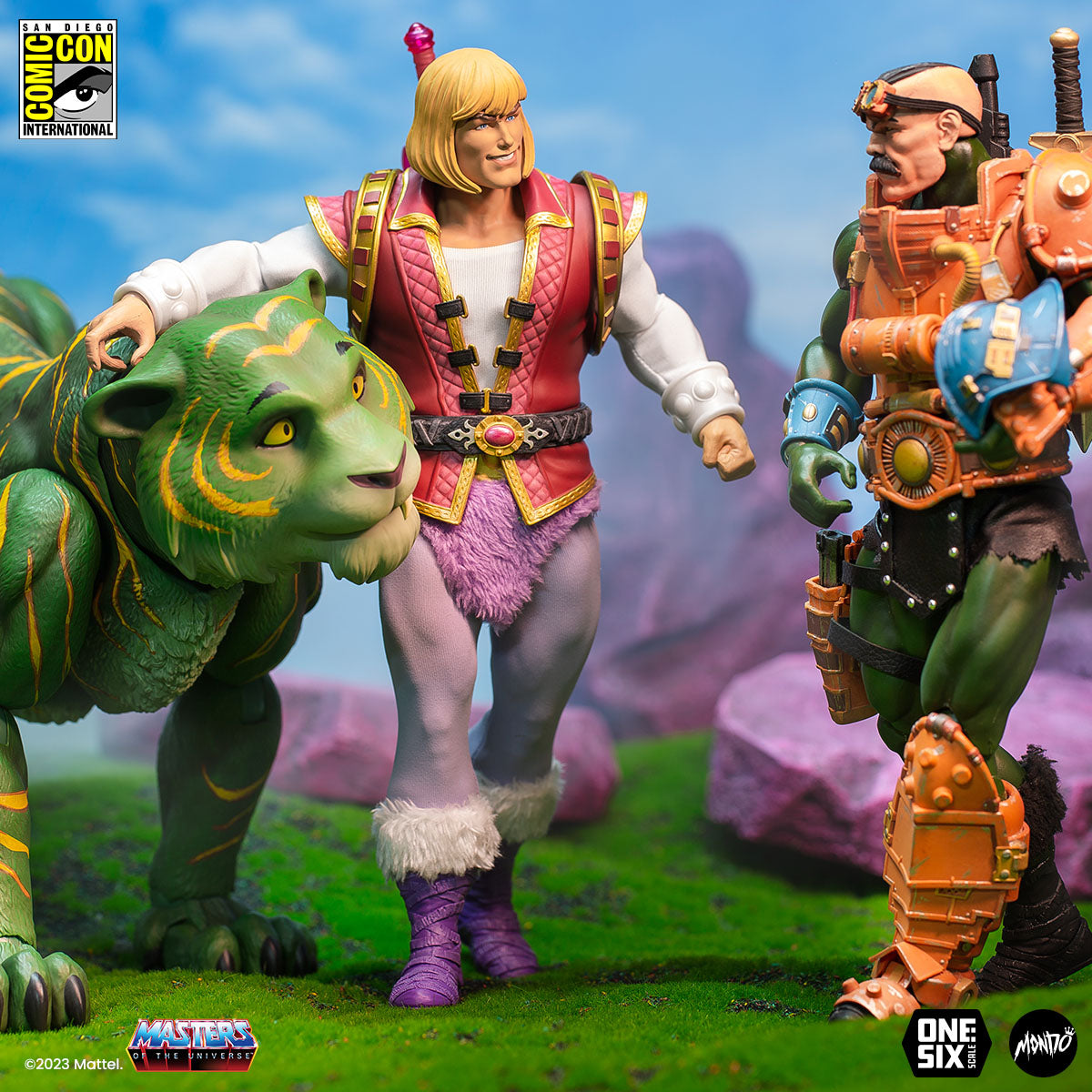 Masters of the Universe Prince Adam 1/6 Scale Action Figure SDCC Exclusive Collectible - Perfect for Display, Gifts, and Comic-Con Fans