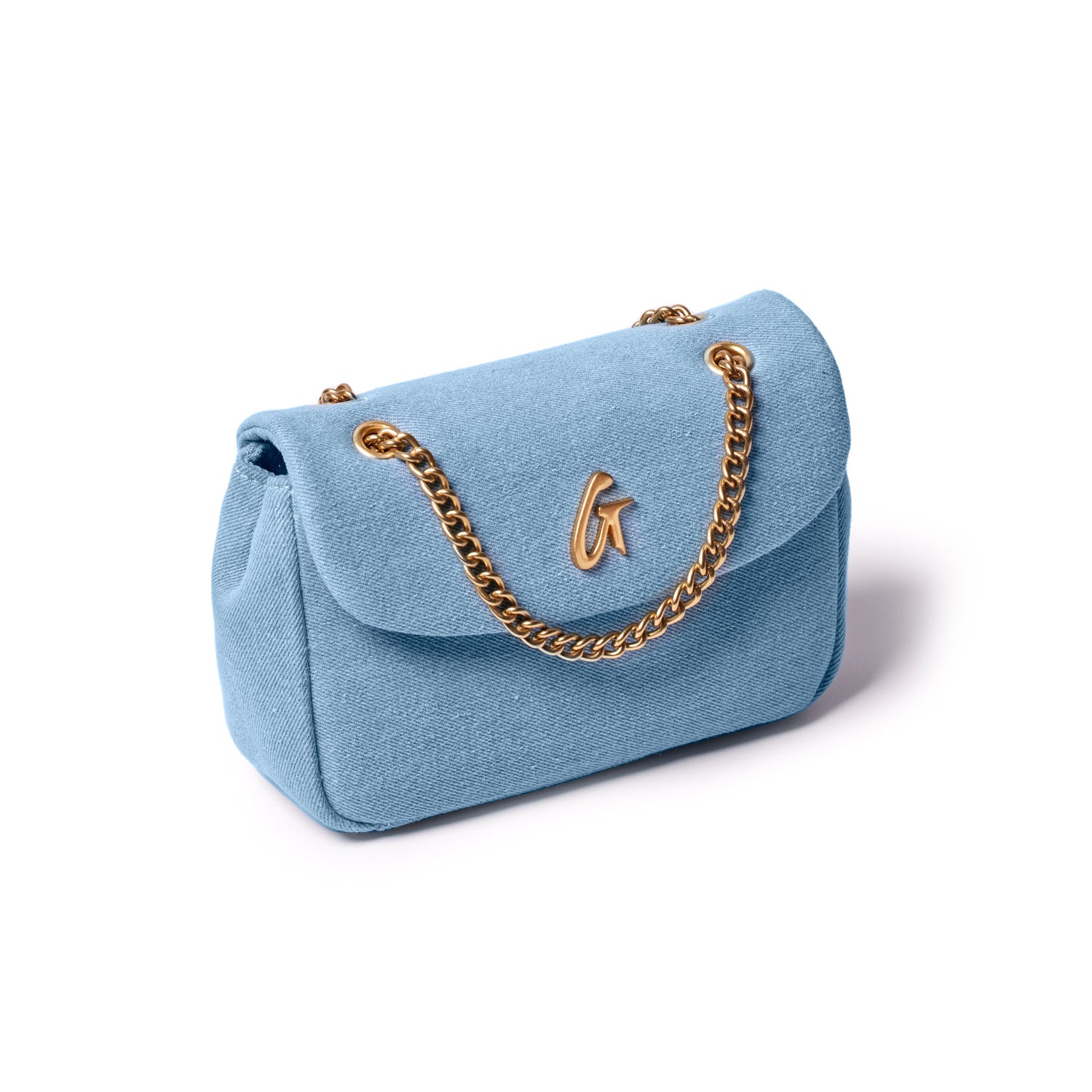 Mini Denim Gold Flap Bag - Stylish Crossbody Purse for Women, Trendy Fashion Accessory for Daily Use, Parties & Outings