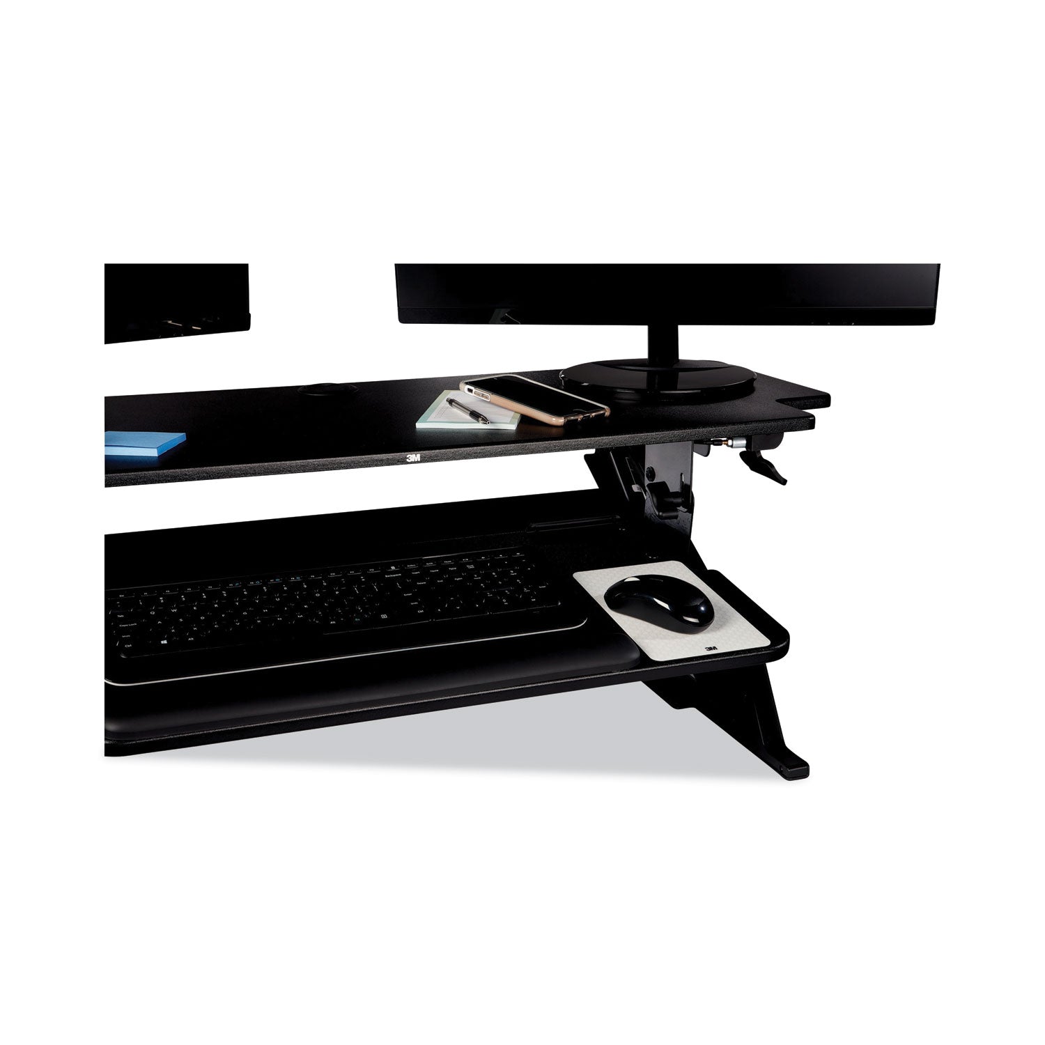 3M™ Precision Adjustable Height Standing Desk - 42 x 23.2 Inches, Black (6.2